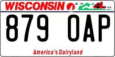 WI license plate 879OAP