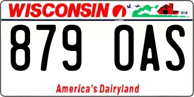 WI license plate 879OAS