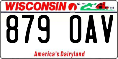 WI license plate 879OAV