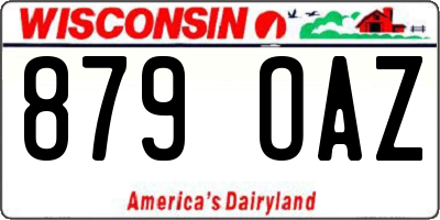 WI license plate 879OAZ