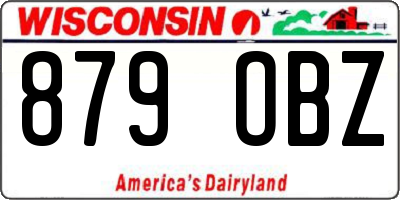 WI license plate 879OBZ