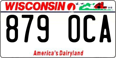WI license plate 879OCA