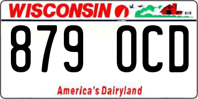 WI license plate 879OCD