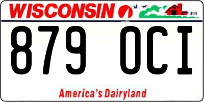 WI license plate 879OCI
