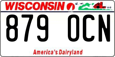 WI license plate 879OCN