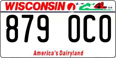 WI license plate 879OCO