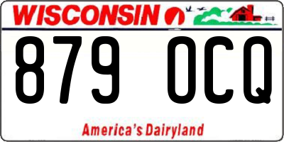 WI license plate 879OCQ
