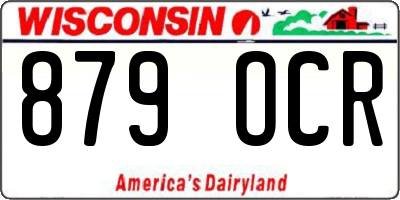 WI license plate 879OCR