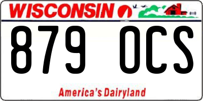 WI license plate 879OCS