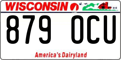 WI license plate 879OCU