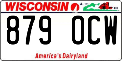 WI license plate 879OCW