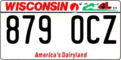 WI license plate 879OCZ