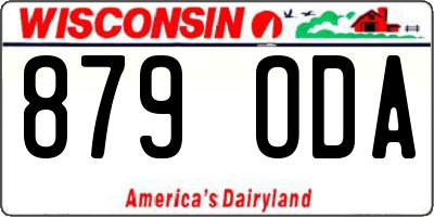 WI license plate 879ODA