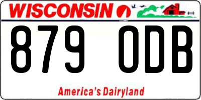 WI license plate 879ODB