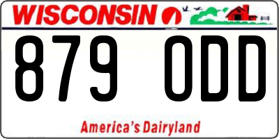 WI license plate 879ODD