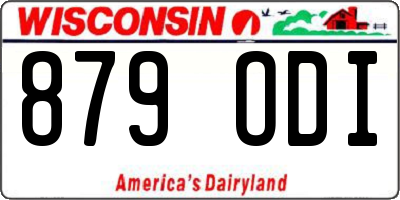 WI license plate 879ODI