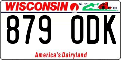 WI license plate 879ODK