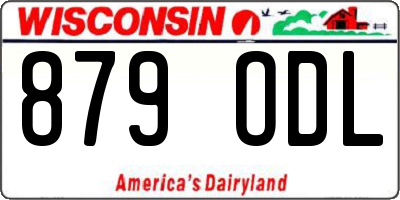 WI license plate 879ODL