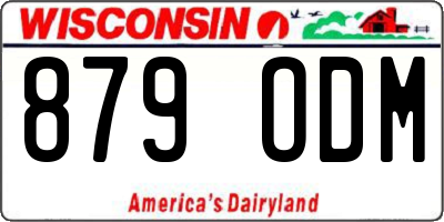 WI license plate 879ODM