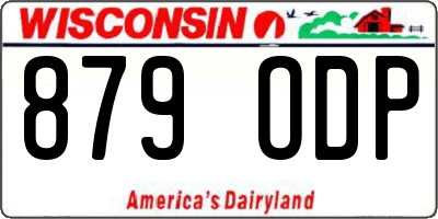 WI license plate 879ODP