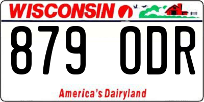 WI license plate 879ODR