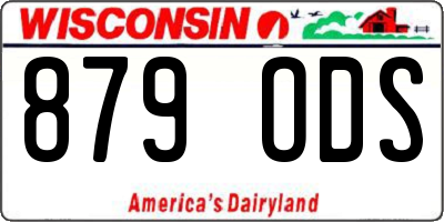 WI license plate 879ODS