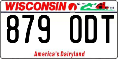 WI license plate 879ODT