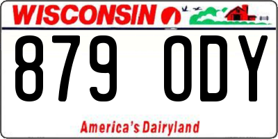 WI license plate 879ODY