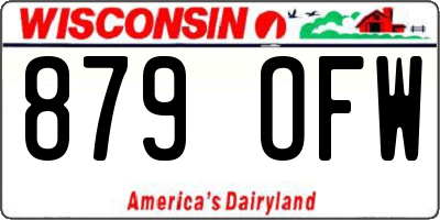 WI license plate 879OFW
