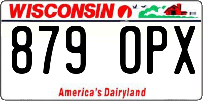 WI license plate 879OPX