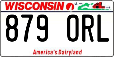 WI license plate 879ORL