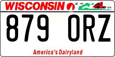 WI license plate 879ORZ
