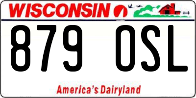 WI license plate 879OSL