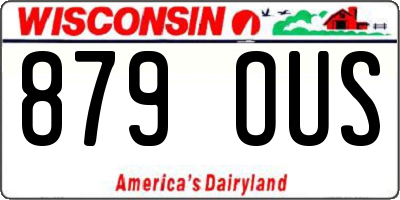 WI license plate 879OUS