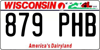 WI license plate 879PHB