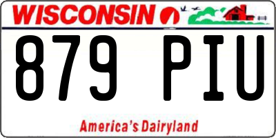WI license plate 879PIU