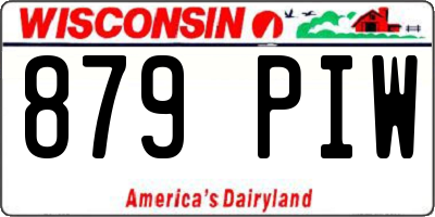 WI license plate 879PIW
