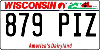 WI license plate 879PIZ
