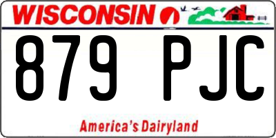 WI license plate 879PJC
