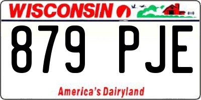 WI license plate 879PJE