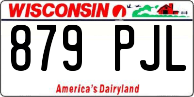 WI license plate 879PJL