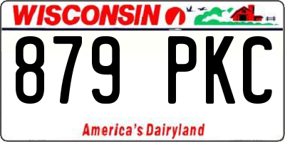 WI license plate 879PKC