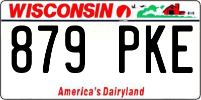 WI license plate 879PKE