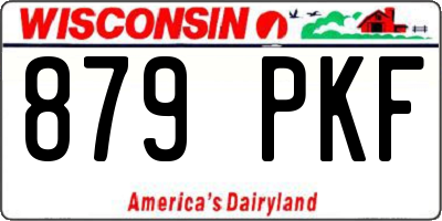 WI license plate 879PKF