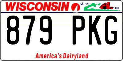 WI license plate 879PKG