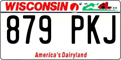 WI license plate 879PKJ