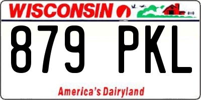 WI license plate 879PKL