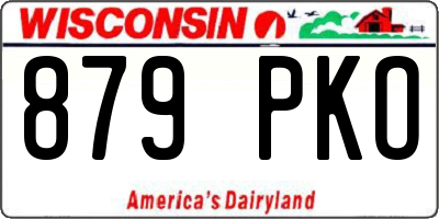 WI license plate 879PKO
