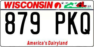 WI license plate 879PKQ