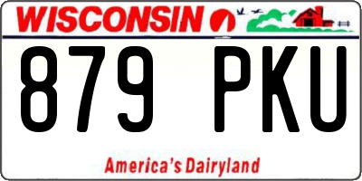 WI license plate 879PKU